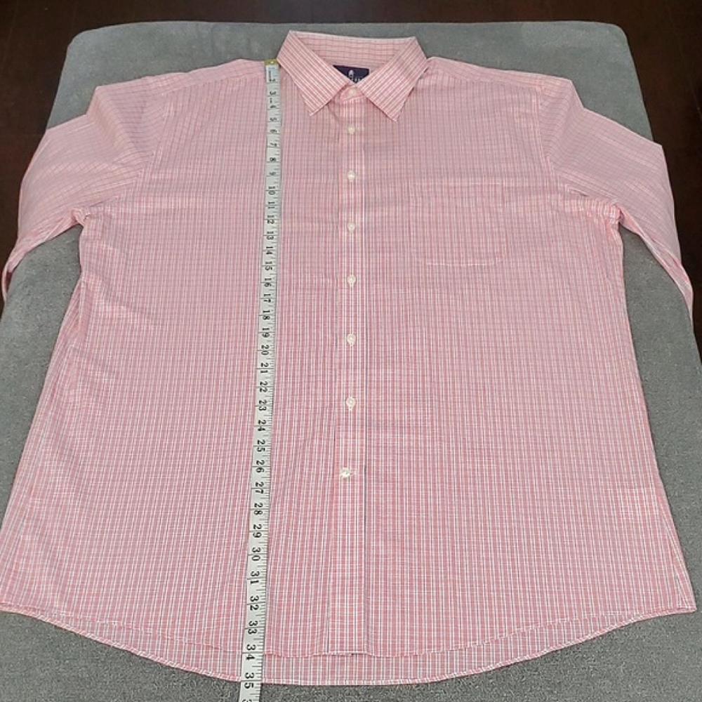 STAFFORD Men's Plaid Easy Care Broadcloth Fitted Shirt NECK SIZE:18" (SIZE: 2XL) - Picture 8 of 11